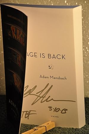 Seller image for Rage is Back: A Novel **SIGNED** for sale by Longs Peak Book Company