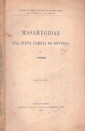 Imagen del vendedor de MASARYGIDAE. Una nueva familia de dpteros / HIMENOPTEROS DE MENDOZA Y DE SAN LUIS / NOTAS SOBRE ALGUNOS ARACNIDOS a la venta por Buenos Aires Libros