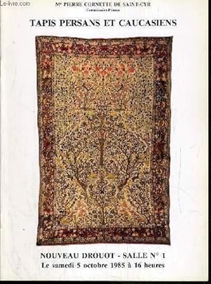 Seller image for CATALOGUE DE VENTE AUX ENCHERES - NOUVEAU DROUOT - TAPIS D'ORIENT PERSANS ET CASASIENS - SALLE 1 - 5 OCTOBRE 1985. for sale by Le-Livre