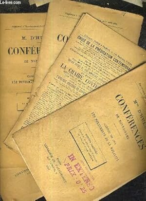 Imagen del vendedor de CONFERENCES DE NOTRE DAME - CAREME DE 1891 LES FONDEMENTS DE LA MORALITE - PREMIERE + DEUXIEME + TROISIEME + QUATRIEME + CINQUIEME CONFERENCE (5FASCICULES). a la venta por Le-Livre