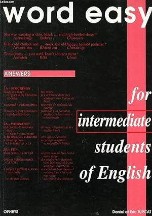Imagen del vendedor de WORD EASY, FOR INTERMEDIATE STUDENTS OF ENGLISH a la venta por Le-Livre