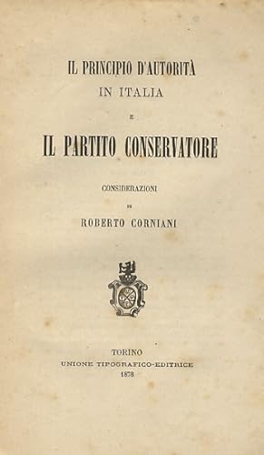 Il principio d'autorità in Italia ed il Partito Conservatore. Considerazioni.