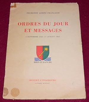 Imagen del vendedor de ORDRES DU JOUR ET MESSAGES - 3 septembre 1944 - 27 juillet 1945 a la venta por LE BOUQUINISTE