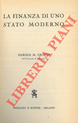 Seller image for La finanza di uno stato moderno. for sale by Libreria Piani