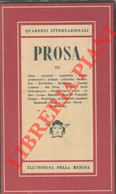 Prosa. Quaderno III.