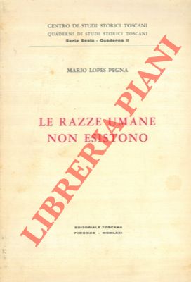 Imagen del vendedor de Le razze umane non esistono. a la venta por Libreria Piani