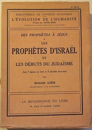 Imagen del vendedor de Des prophtes  Jsus - les prophtes d'Israel et les dbuts du Judasme a la venta por Domifasol