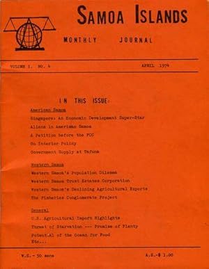 Samoa Islands Monthly Journal Volume I No. 4 (April 1974)