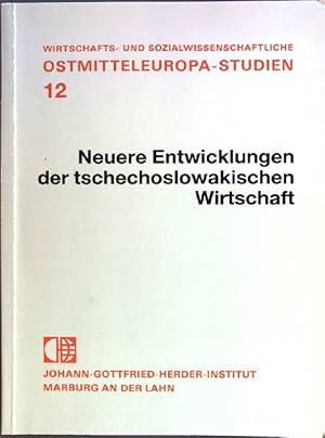 Image du vendeur pour Neuere Entwicklungen der tschechoslowakischen Wirtschaft. Wirtschafts- und sozialwissenschaftliche Ostmitteleuropa-Studien; 12 mis en vente par books4less (Versandantiquariat Petra Gros GmbH & Co. KG)