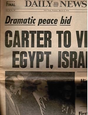 Seller image for 1971: New York Daily News: March 6, 1971 (Jimmy Carter to Visit Egypt, Israel) for sale by Bookshop Baltimore
