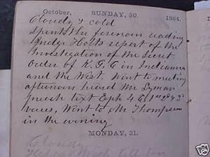 Image du vendeur pour 1864 HANDWRITTEN MANUSCRIPT DIARY OF SUTTON MASSACHUSETTS BOOTMAKER - COBBLER AND SUPPLIER TO THE UNION ARMY mis en vente par Katz Fine Manuscripts Inc.