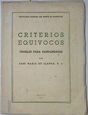 Seller image for Criterios Equvocos Charlas Para Campamentos for sale by Almacen de los Libros Olvidados