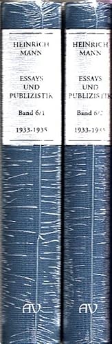 Seller image for Heinrich Mann - Essays und Publizistik Band 6/1 und 6/2 ( Februar 1933 - 1935 ). 2 Bnde komplett. for sale by Antiquariat Carl Wegner