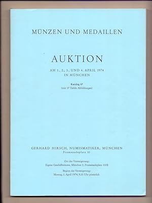 Münzen und Medaillen - Auktion 87 (am 1., 2., 3., und 4. April 1974)