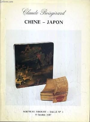 Bild des Verkufers fr CATALOGUE DE VENTE AUX ENCHERES - NOUVEAU DROUOT - CHINE - JAPON - SALLE 1 - 9 OCTOBRE 1987. zum Verkauf von Le-Livre