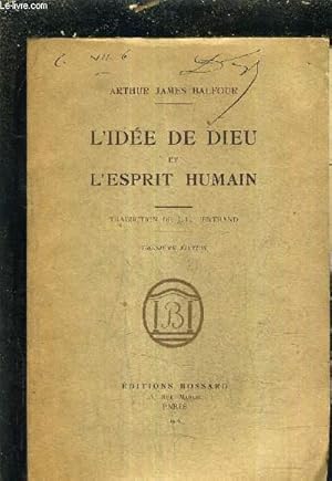 Bild des Verkufers fr L'IDEE DE DIEU ET L'ESPRIT HUMAIN / 3E EDITION. zum Verkauf von Le-Livre