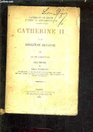 Seller image for CATHERINE II ET LA REVOLUTION FRANCAISE. for sale by Le-Livre