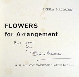 Seller image for Flowers for Arrangement for sale by Trilby & Co. Books