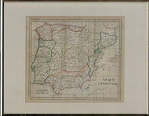 Map of Spain & Portugal (Framed and Matted)