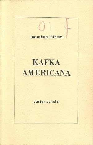 Imagen del vendedor de Kafka Americana a la venta por Mike Murray - Bookseller LLC