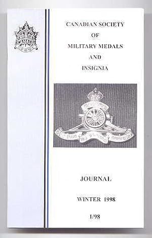 CANADIAN SOCIETY OF MILITARY MEDALS AND INSIGNIA JOURNAL. WINTER 1998.