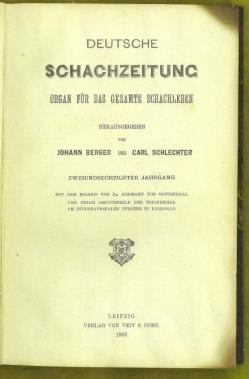 Seller image for Deutsche Schachzeitung, Volume 62 for sale by The Book Collector, Inc. ABAA, ILAB