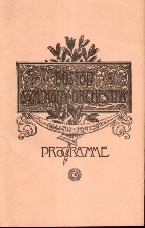 BOSTON SYMPHONY ORCHESTRA PROGRAMME Sixteenth Rehearsal and Concert