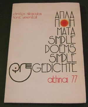 Simple Poems - Simple Gedichte Athinai 77 ( Signed Copy )