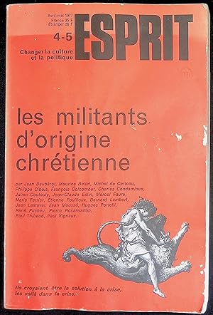 Seller image for Esprit n4-5 Avril-mai 1977 - Les militants d'origine chrtienne for sale by LibrairieLaLettre2