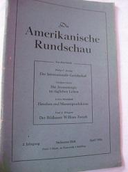 Die Amerikanische Rundschau Zweiter Jahrgang 1946 Siebentes Heft