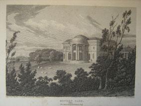An Original Antique Engraved Illustration of Bowden Park in Wiltshire from The Beauties of Englan...