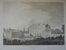 An Original Antique Engraved Illustration of Chevening in Kent from The Beauties of England & Wal...