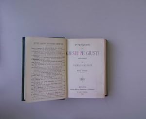 Bild des Verkufers fr Poesie di Giuseppe Giusti. Nuova edizione. zum Verkauf von Antiquariat Bookfarm