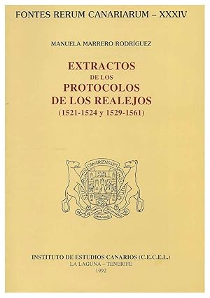 Immagine del venditore per EXTRACTOS DE LOS PROTOCOLOS DE LOS REALEJOS (1521-1524 Y 1529-1561) venduto da Prtico [Portico]