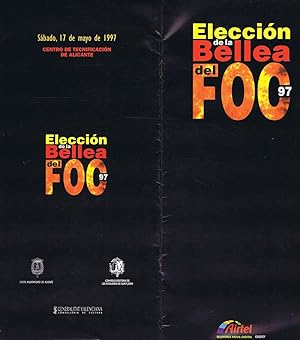 PROGRAMA ACTO DE ELECCION DE LA BELLEA DEL FOC, 1997 - Ayuntamiento de Alicante - Comissió Gestor...
