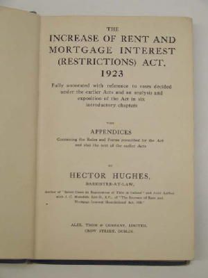Seller image for The Increase of rent and Mortadge Interest ( Restrictions) Act 1923 for sale by Kennys Bookstore
