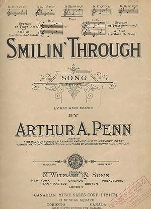 Smilin' ( Smiling ) Through - Vintage Sheet Music