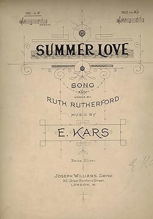 Summer Love - Vintage Sheet Music