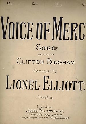 The Voice of Mercy Song - Vintage Sheet Music