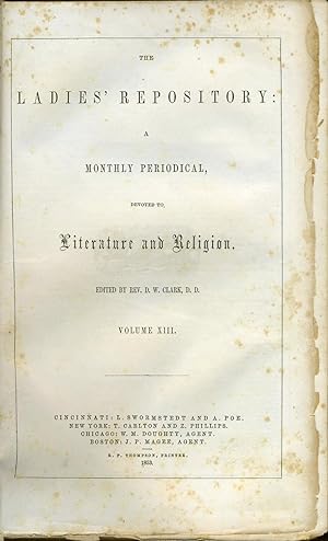 Bild des Verkufers fr The Ladies' Repository for 1853 Volume XIII zum Verkauf von Antipodean Books, Maps & Prints, ABAA