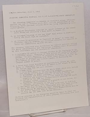 Steering Committee proposal for joint majority-minority resolution, adopted Sunday, July 5, 1969