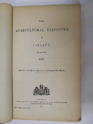 Bild des Verkufers fr The Agricultural Statistics of Ireland for the year 1873 zum Verkauf von Kennys Bookshop and Art Galleries Ltd.