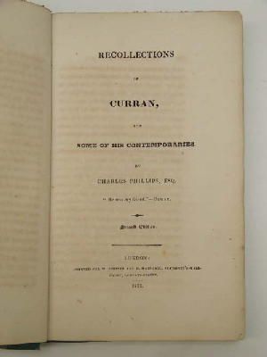 Seller image for Recollections of Curran and some of his contemporaries Second edition for sale by Kennys Bookshop and Art Galleries Ltd.