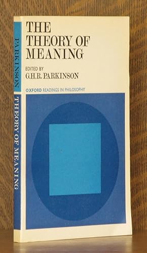 Seller image for THE THEORY OF MEANING for sale by Andre Strong Bookseller