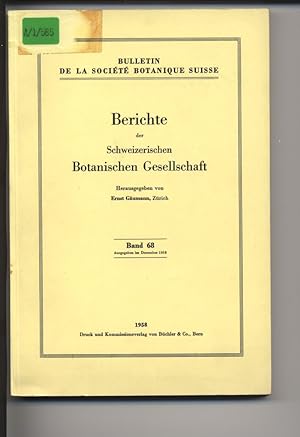 Seller image for Berichte der Schweizerischen Botanischen Gesellschaft Band 68. for sale by Antiquariat Bookfarm