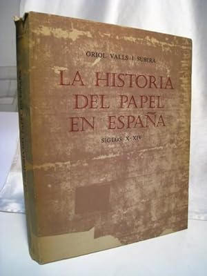 Imagen del vendedor de LA HISTORIA DEL PAPEL EN ESPAA SIGLOS X - XIV a la venta por Crapze Libros