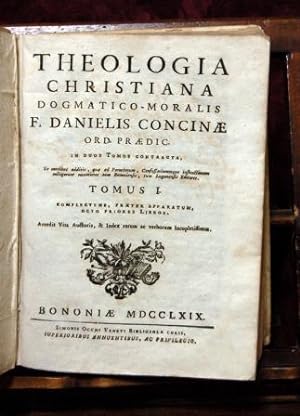 Theologia Christiana Dogmatico-Moralis in Duos Tomos.complectens, Apparatum Octo Libros. Accedit ...