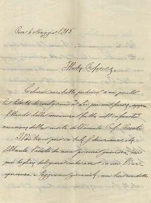 Lettera manoscritta autografa firmata, su quattro facciate, datata Pisa, 7 maggio 1915. Nome del ...