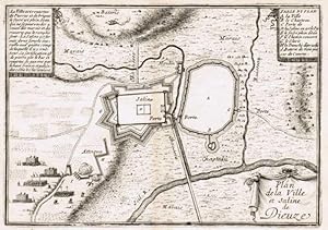 Bild des Verkufers fr Vogelschauplan der Stadt und der Saline. zum Verkauf von Antiquariat Martin Barbian & Grund GbR