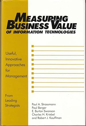 Bild des Verkufers fr Measuring Business Value of Information Technologies zum Verkauf von Riverwash Books (IOBA)